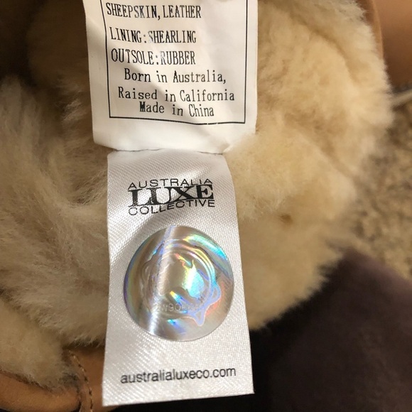 New! Men's Australia Luxe Collective Yolo Genuine Sheepskin Boot CHESTNUT US 1O - Picture 15 of 15